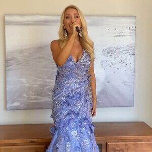 Mac Duggal Couture Cassandra Stone lavender pageant & prom gown - Size 2/4